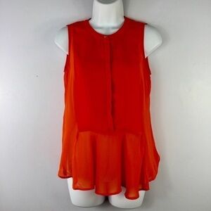 1. State Orange Sleeveless Blouse Size XS